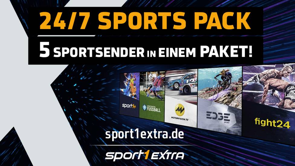 Sportdigital FUSSBALL und EDGEsport ab sofort auch im 24/7 Sports Pack bei Sport1extra