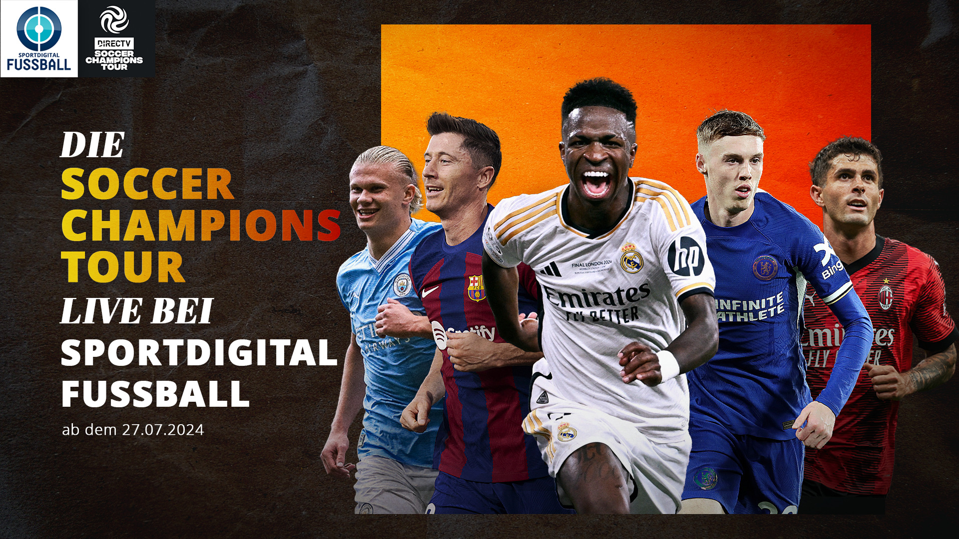 Mit Real Madrid, Barça & Man City: Europas Topklubs bei der Soccer Champions Tour – live bei Sportdigital FUSSBALL!