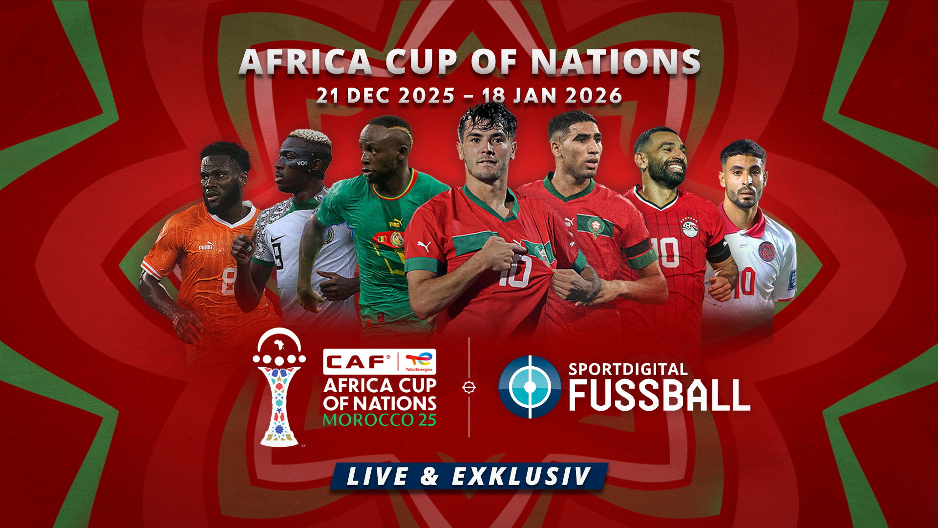 Großes Fußball-Fest zum Jahresausklang: Sportdigital FUSSBALL überträgt den 35. Afrika Cup live und exklusiv